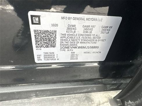 Certified 2021 Chevrolet Traverse LT w/ LPO, Floor Liner Package image 32