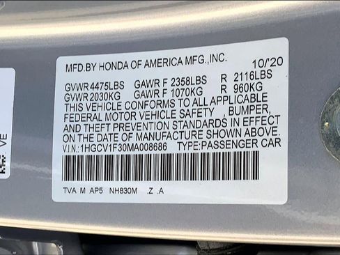 Used 2021 Honda Accord Sport image 36