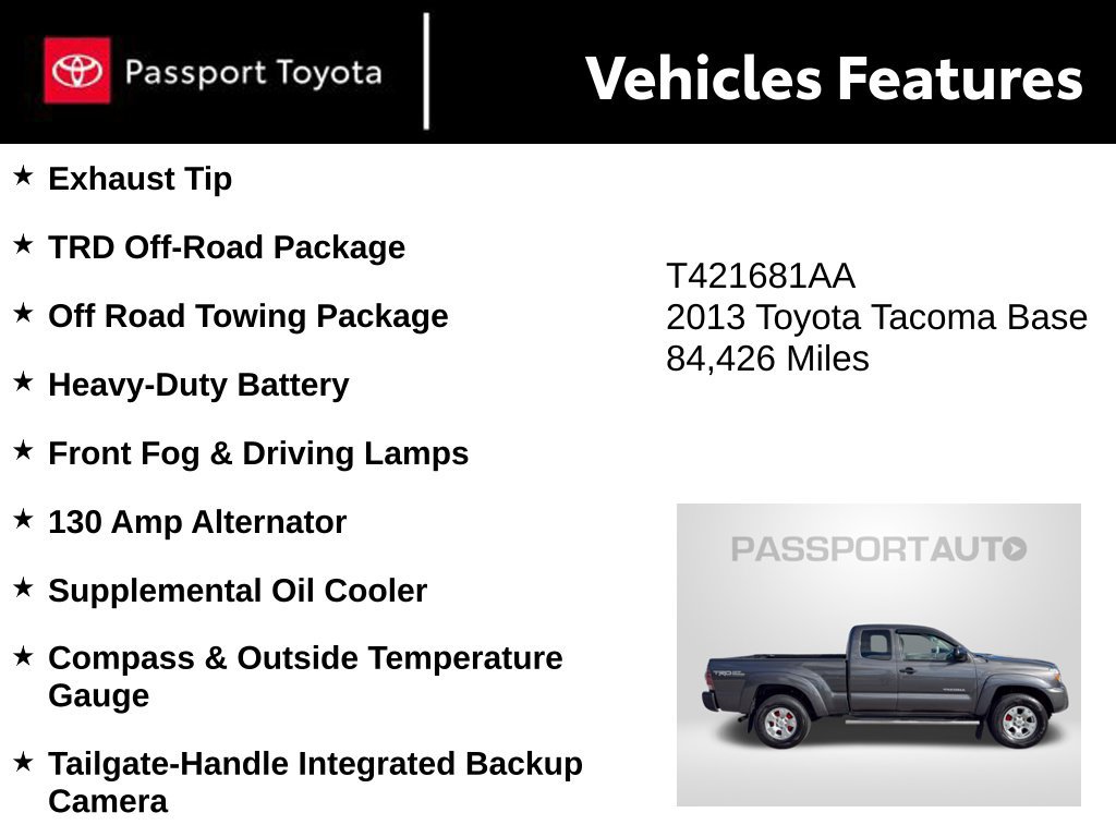 Used 2013 Toyota Tacoma 4x4 Access Cab V6 w/ TRD Off-Road Pkg image 10