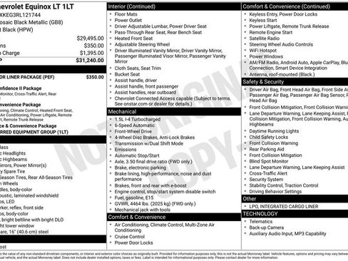 Used 2024 Chevrolet Equinox LT w/ LPO, Floor Liner Package FWD image 27