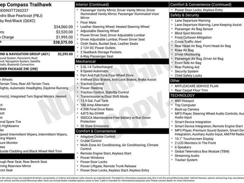 New 2026 Jeep Compass Trailhawk w/ Sun, Sound & Navigation Group AWD/4WD image 26