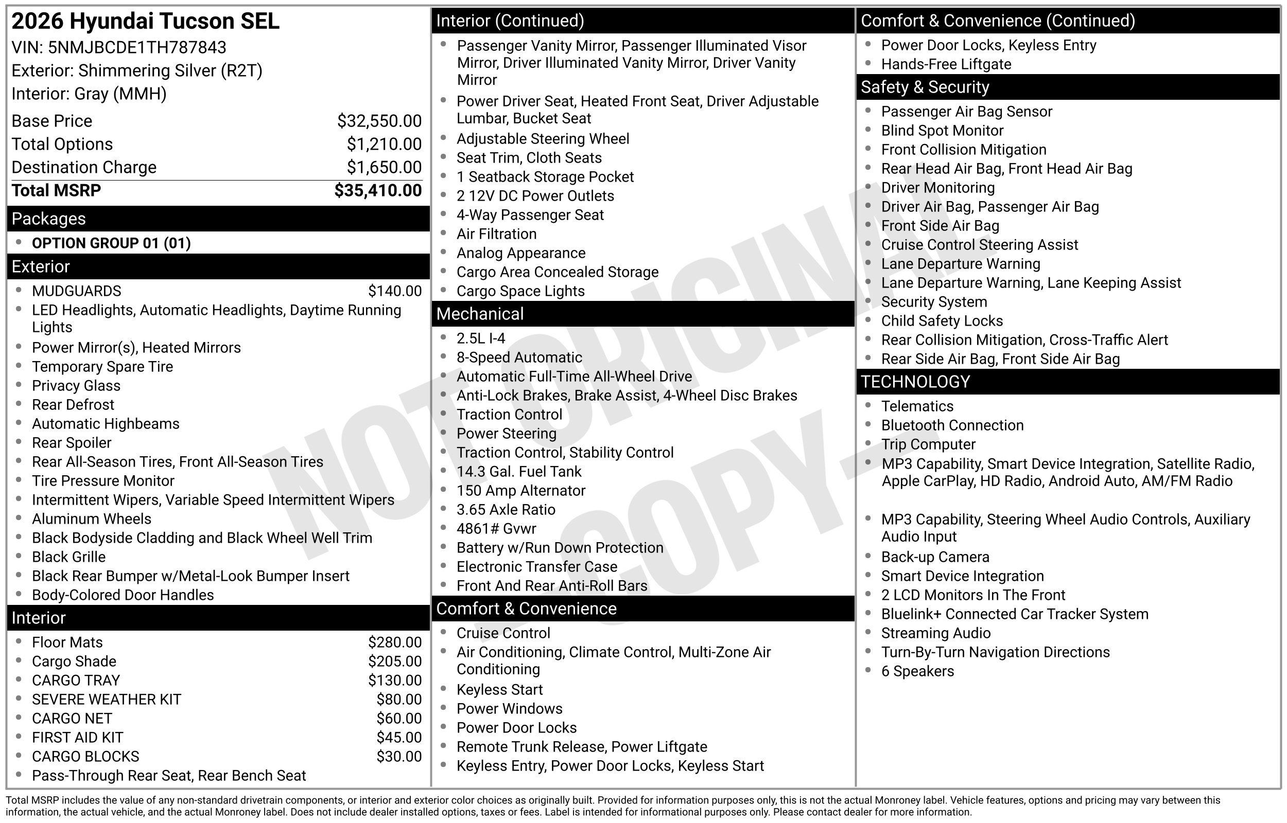 New 2026 Hyundai Tucson SEL AWD/4WD image 3