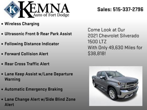 Used 2021 Chevrolet Silverado 1500 LTZ w/ LTZ Premium Package image 37