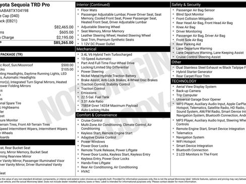 New 2026 Toyota Sequoia TRD Pro AWD/4WD image 16