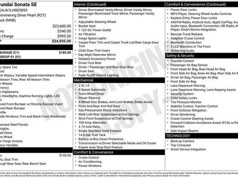 Used 2020 Hyundai Sonata SE w/ Cargo Package image 5