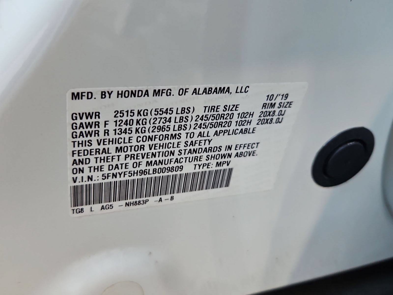 Used 2020 Honda Pilot Touring image 33