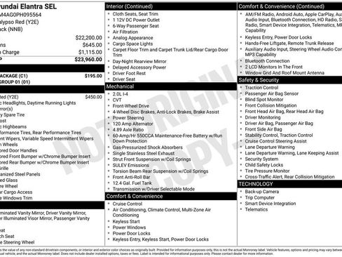 Used 2023 Hyundai Elantra SEL w/ Cargo Package image 24