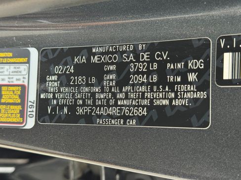 Used 2024 Kia Forte LXS FWD image 38