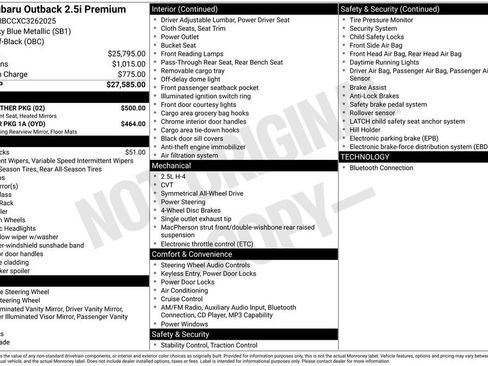 Used 2012 Subaru Outback 2.5i Premium w/ All-Weather Pkg image 41