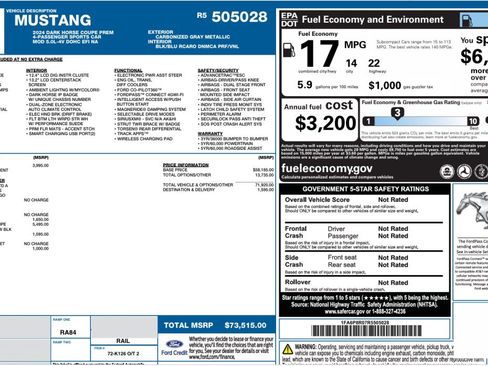 Used 2024 Ford Mustang Dark Horse RWD image 16