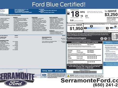 Used 2022 Ford Expedition XLT AWD/4WD image 16