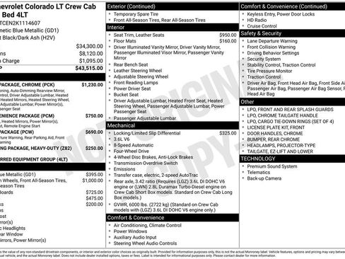 Used 2019 Chevrolet Colorado LT w/ Luxury Package, Chrome AWD/4WD image 12