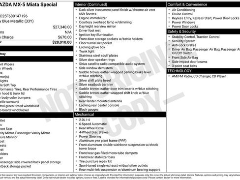 Used 2008 MAZDA MX-5 Miata Special Edition image 6