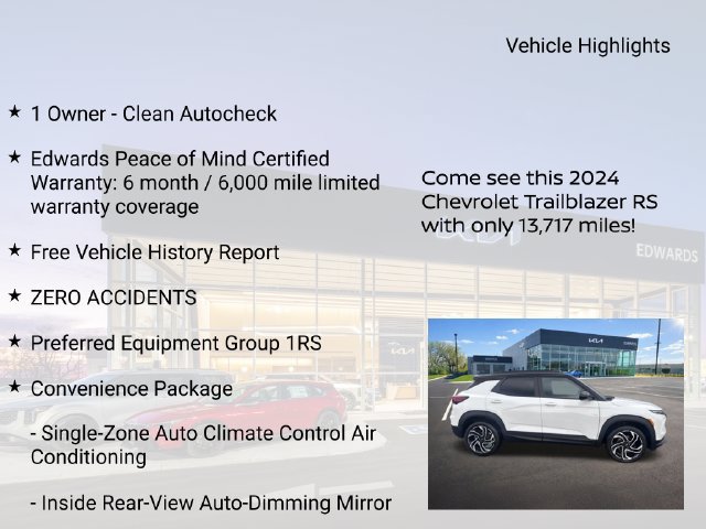 Used 2024 Chevrolet TrailBlazer RS w/ Convenience Package AWD/4WD image 11