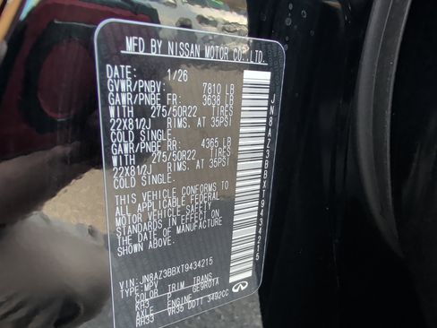 New 2026 INFINITI QX80 Luxe image 26