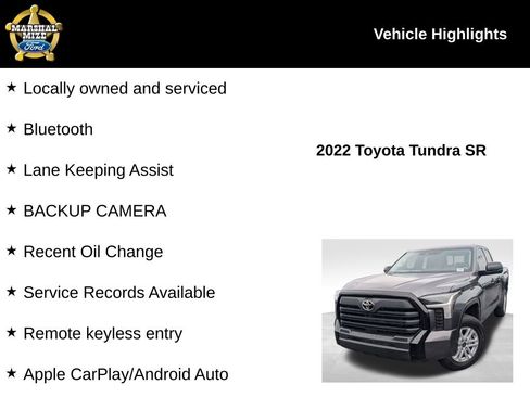Used 2022 Toyota Tundra SR w/ SR Tow Package RWD image 2