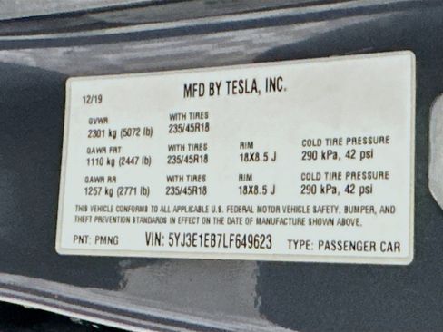 Used 2020 Tesla Model 3 Long Range image 12