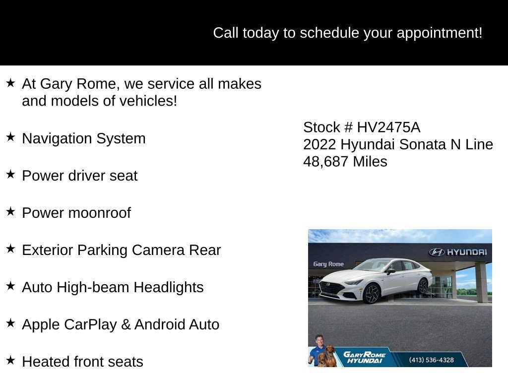 Certified 2022 Hyundai Sonata N Line w/ Winter Weather Package FWD image 6