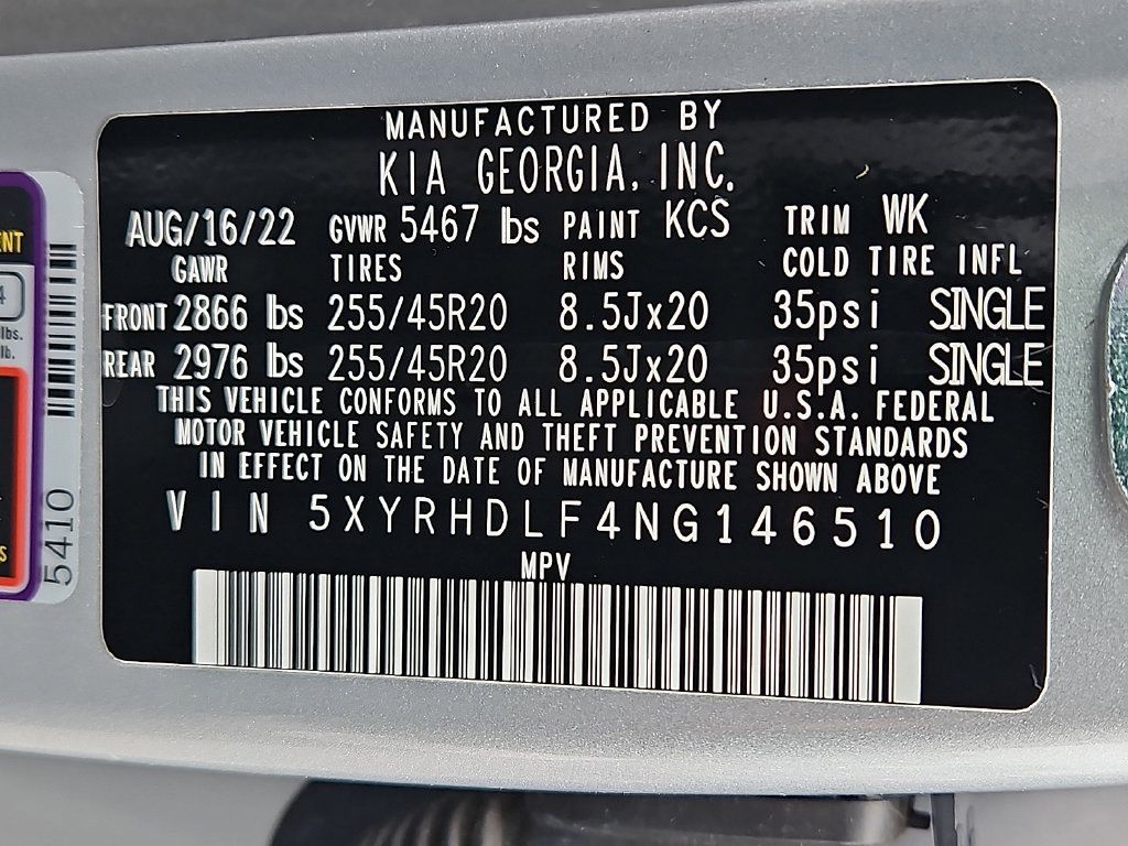 Certified 2022 Kia Sorento X-Line EX AWD/4WD image 30