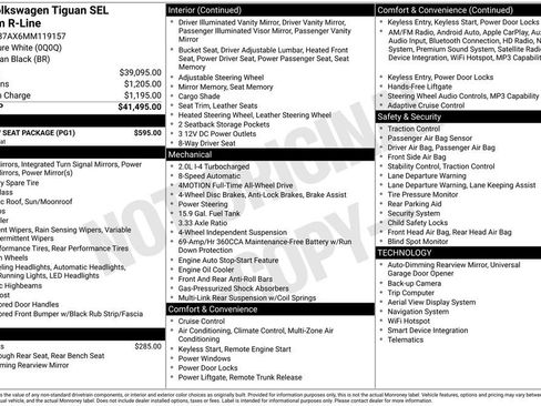 Used 2021 Volkswagen Tiguan SEL Premium R-Line w/ 3rd Row Seat Package image 11