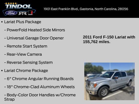 Used 2011 Ford F150 Lariat w/ Lariat Chrome Pkg RWD image 11