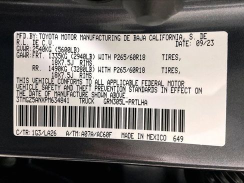 Certified 2023 Toyota Tacoma Limited image 45