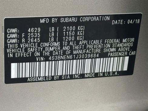 Used 2018 Subaru Legacy 3.6R Limited image 24