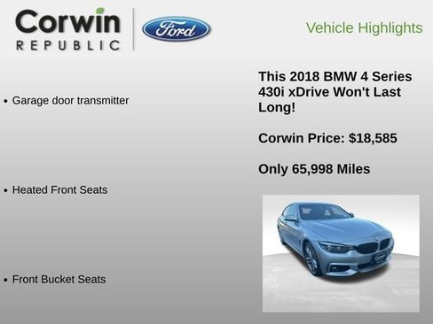 Used 2018 BMW 430i Gran Coupe xDrive image 12