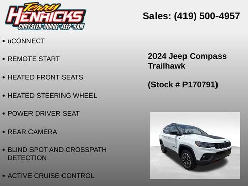 Used 2024 Jeep Compass Trailhawk w/ Trailhawk Convenience Group AWD/4WD image 23