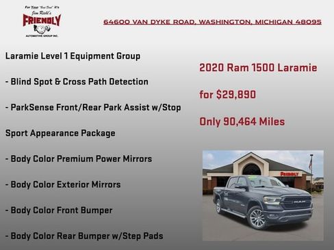 Used 2020 RAM 1500 Laramie w/ Sport Appearance Package image 10