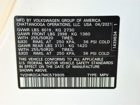 Used 2021 Volkswagen Atlas SE image 12