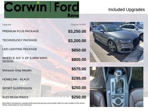 Used 2018 Audi A3 2.0T Premium Plus w/ Premium Plus Package AWD/4WD image 3