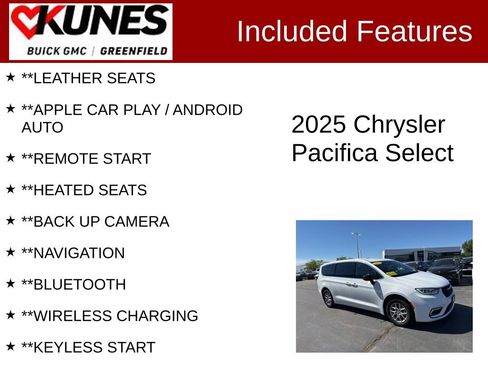 Used 2025 Chrysler Pacifica Select FWD image 2