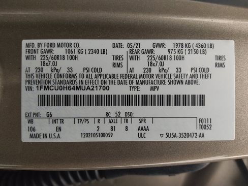 Used 2021 Ford Escape SEL w/ Technology Package image 33