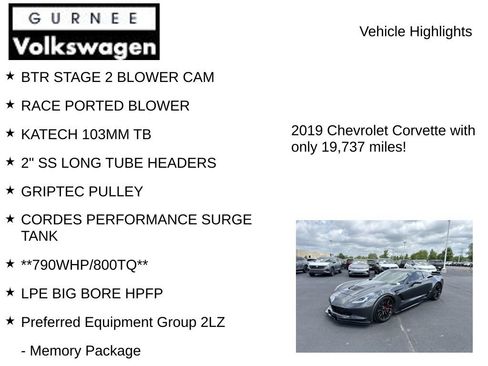 Used 2019 Chevrolet Corvette Z06 RWD image 8