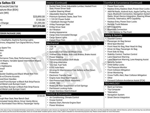 Used 2022 Kia Seltos EX image 5