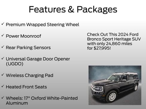 Used 2024 Ford Bronco Sport Heritage w/ Heritage Convenience Package AWD/4WD image 8