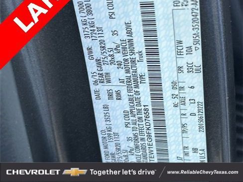 Used 2015 Ford F150 Lariat w/ Equipment Group 502A Luxury image 38