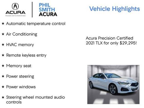 Certified 2021 Acura TLX w/ Advance Package image 9