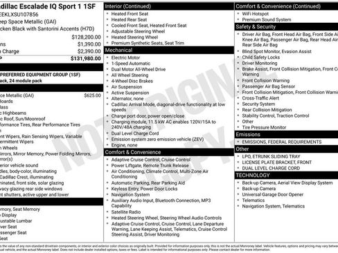 New 2025 Cadillac Escalade IQ Sport 1 image 4