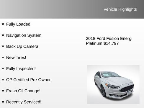 Used 2018 Ford Fusion Energi Platinum image 4
