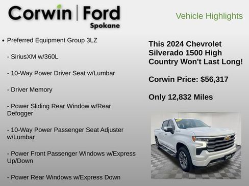 Used 2024 Chevrolet Silverado 1500 High Country w/ Z71 Off-Road Package image 6