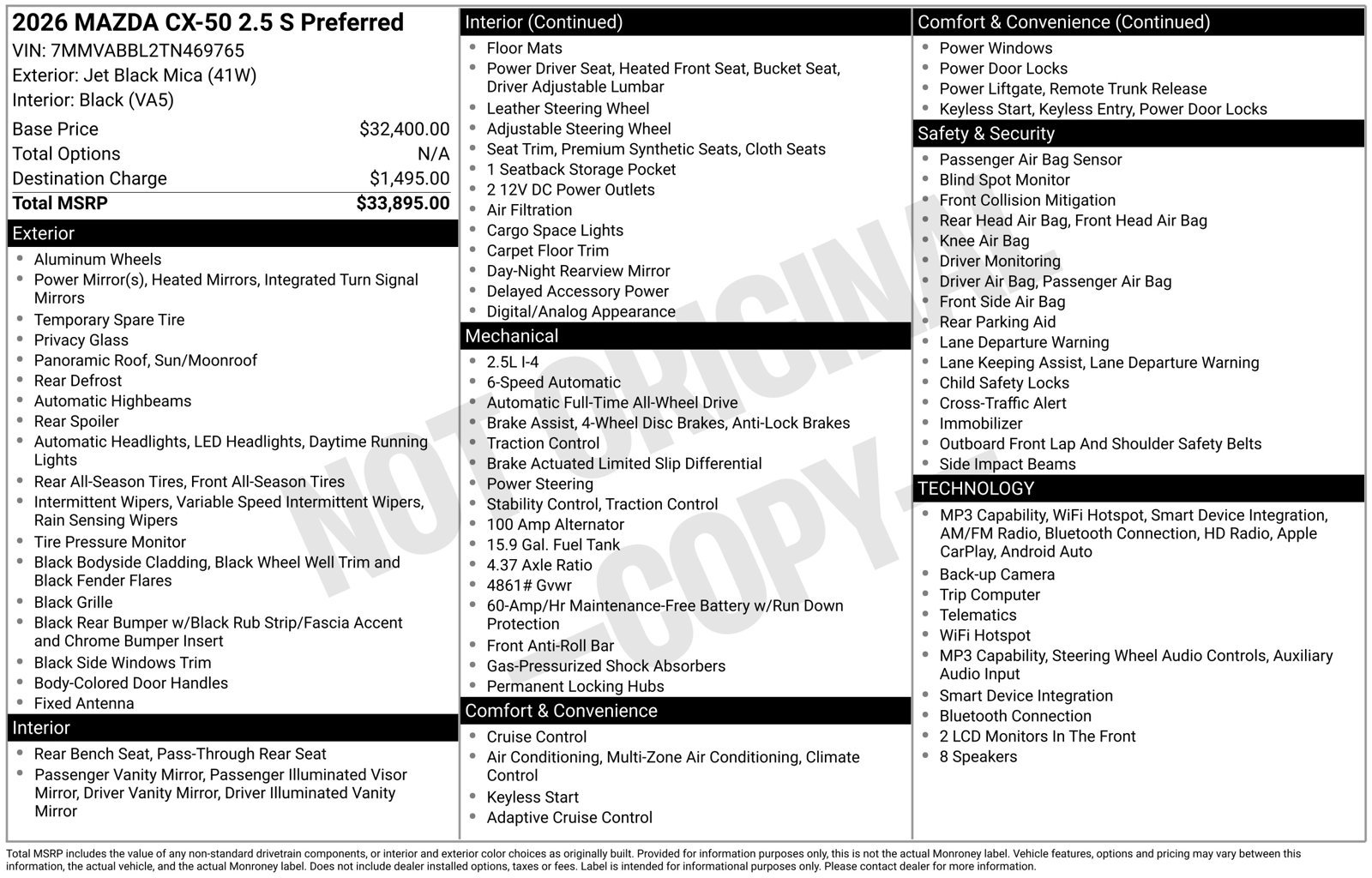 Certified 2026 MAZDA CX-50 AWD 2.5 S w/ Preferred Pkg image 24