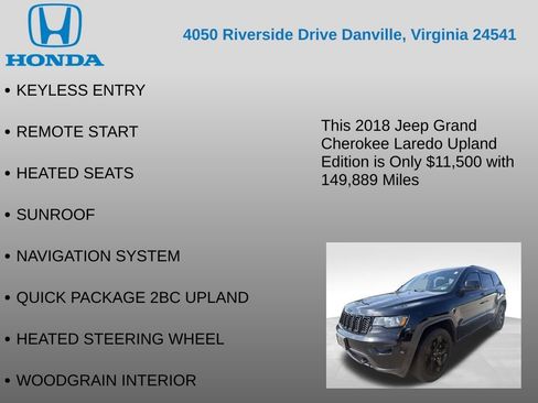 Used 2018 Jeep Grand Cherokee Laredo AWD/4WD image 7