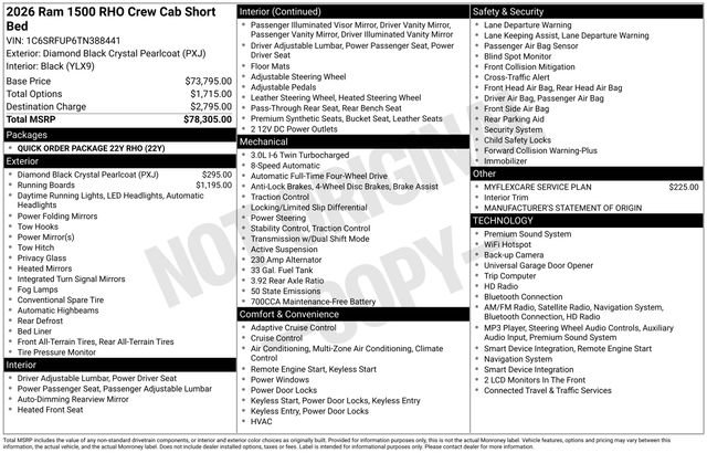 New 2026 RAM 1500 RHO AWD/4WD image 36