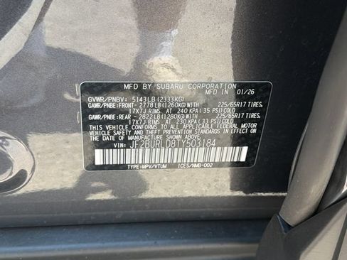 New 2026 Subaru Outback Wilderness AWD/4WD image 27