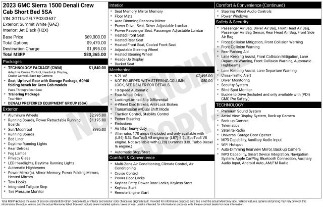 Used 2023 GMC Sierra 1500 Denali w/ Technology Package AWD/4WD image 19