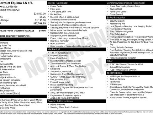 Used 2020 Chevrolet Equinox LS FWD image 3