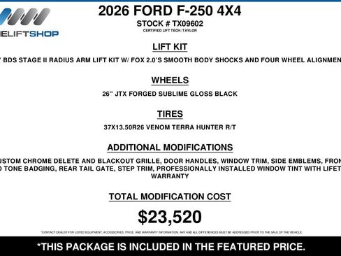 Used 2026 Ford F250 King Ranch w/ Chrome Package AWD/4WD image 2