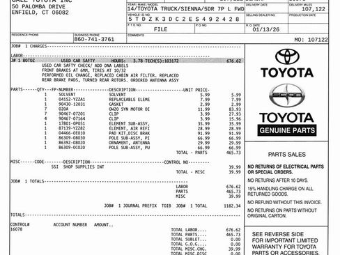 Used 2014 Toyota Sienna L image 10